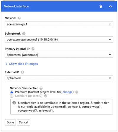 The figure is a sample form showing the necessary information to be filled up when adding a custom network interface.