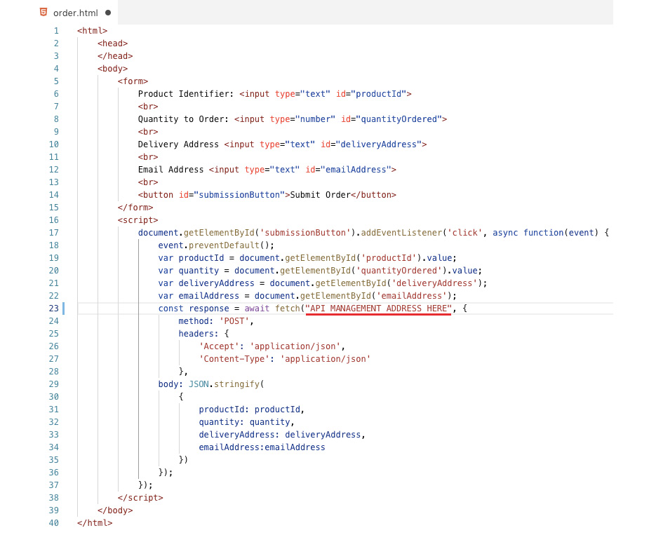 Figure 4.30: Modifying the address
