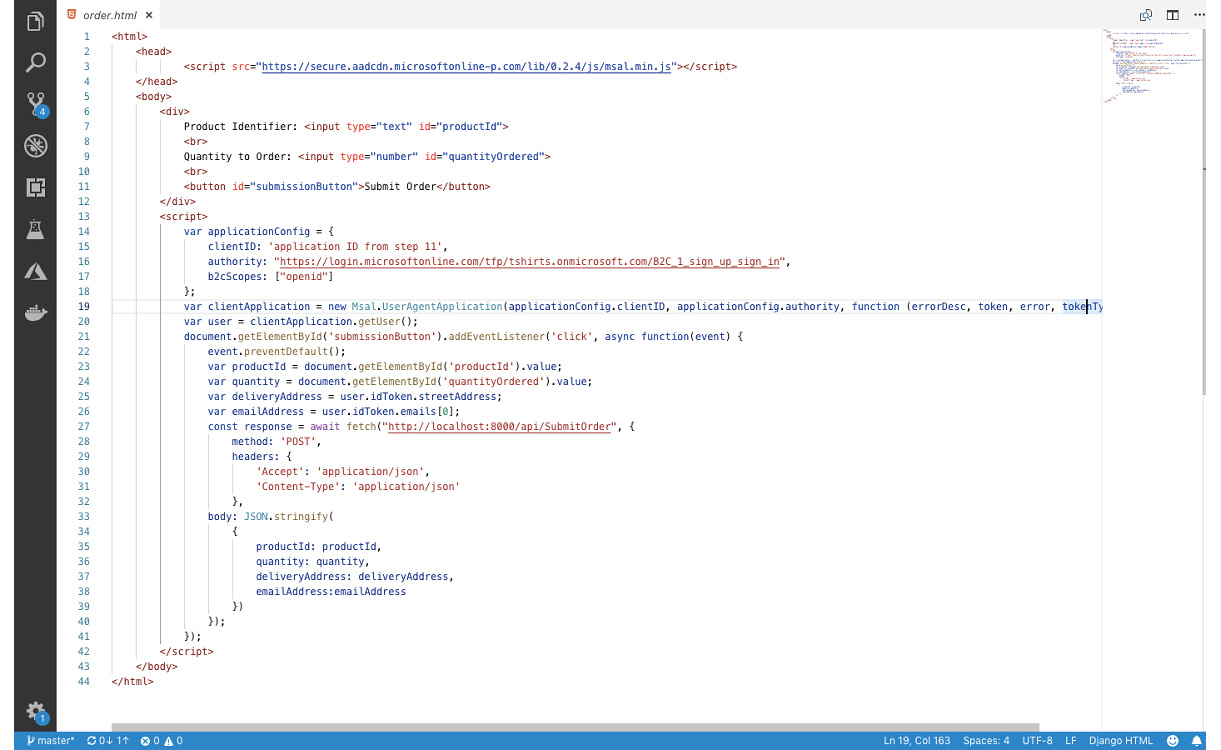Figure 4.31: Retrieving the users email address and street address