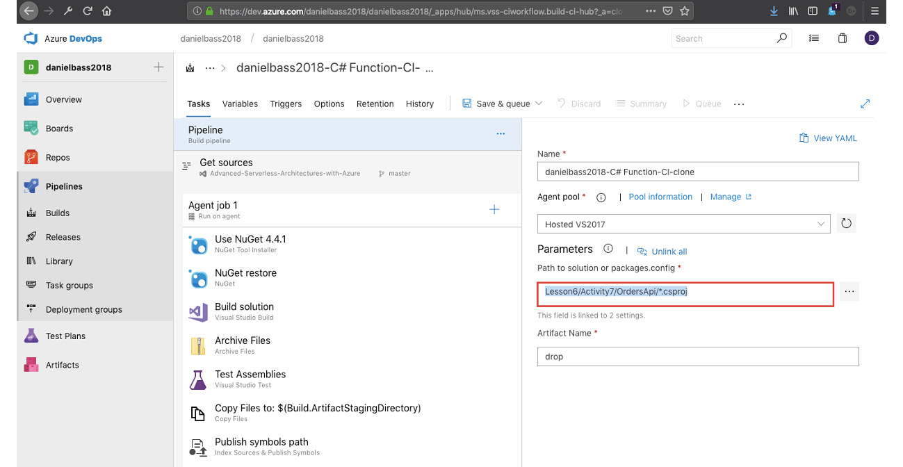 Figure 6.66: Modify the build path to the solution
