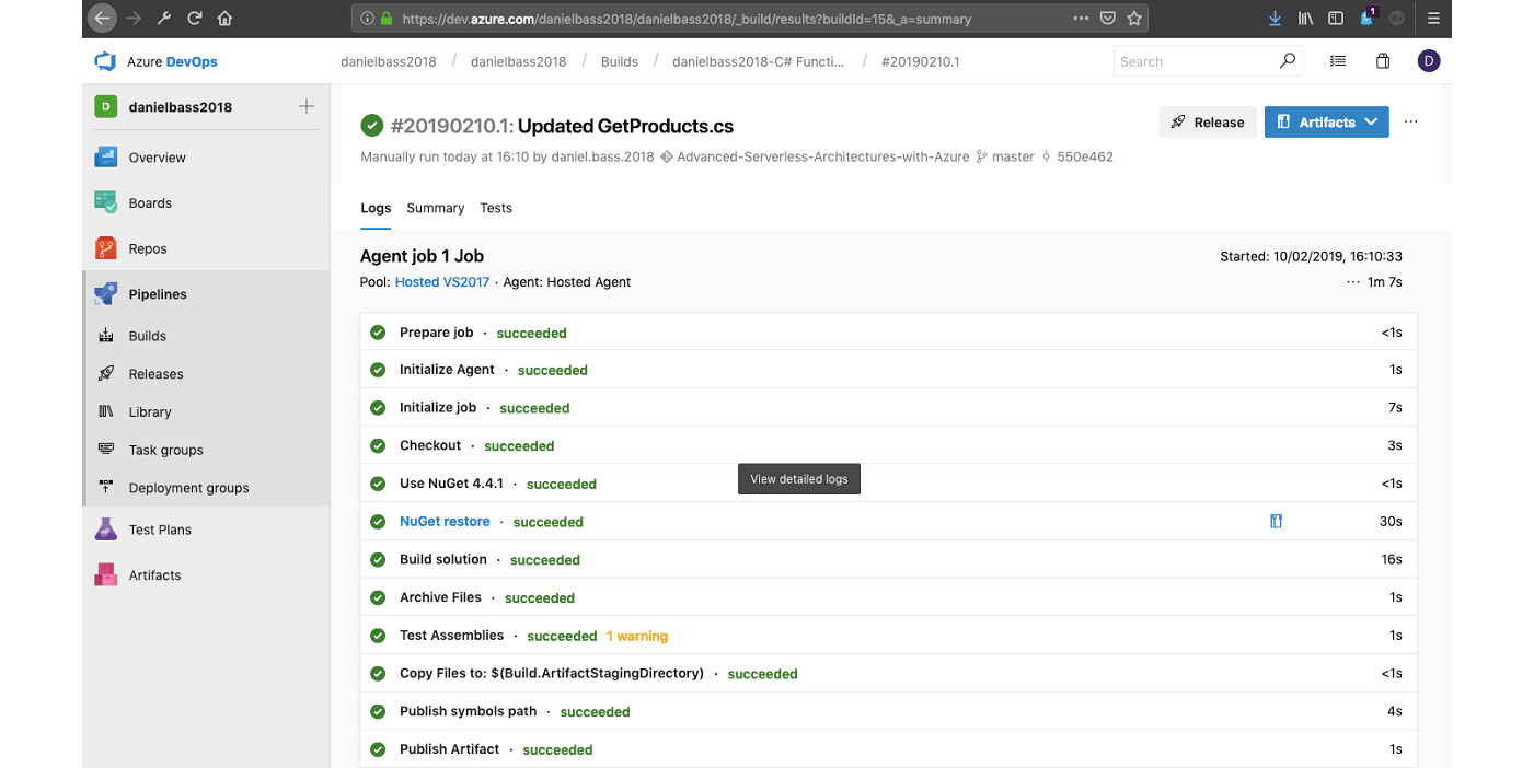 Figure 6.67: Build process successful