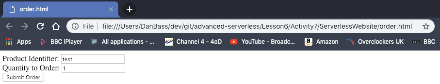 Figure 6.83: order.html page