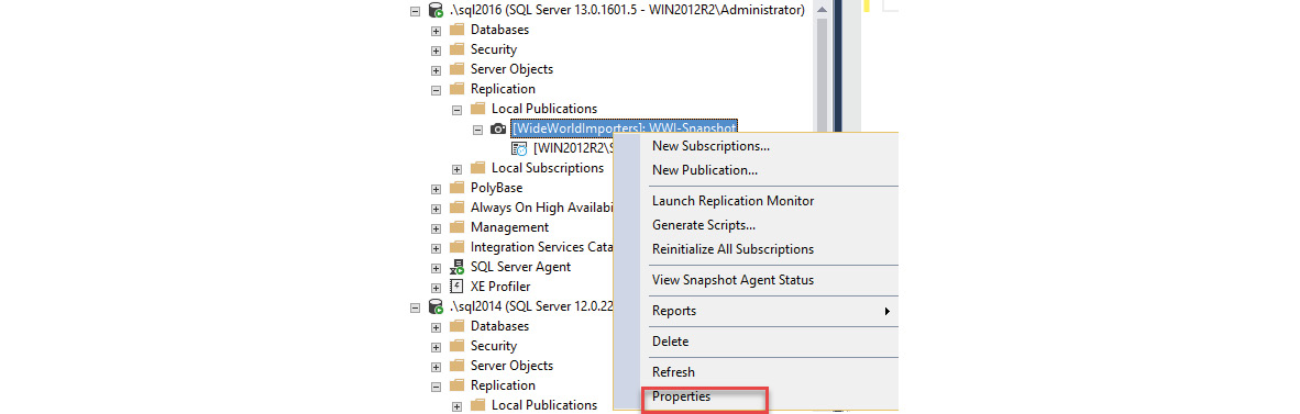 Figure 1.84: The Properties option