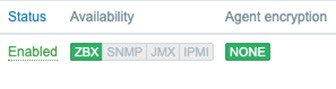 Figure 2.3 – The Zabbix configuration hosts page, host lar-book-agent
