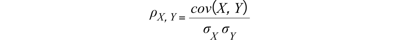 Figure 2.13: The Pearson correlation coefficient equation
