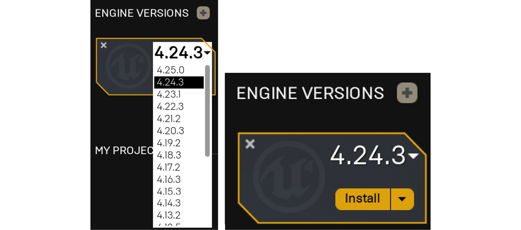 Figure 0.1: The icon that allows you to install Unreal Engine 4.24.3 

