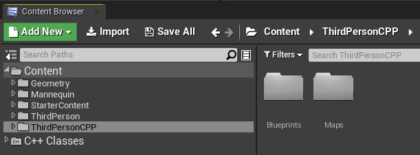 Figure 1.2: Content Browser's directory view
