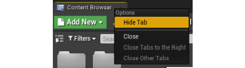 Figure 1.5: How to hide a tab