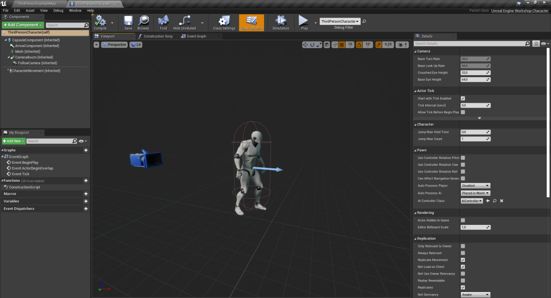 Figure 1.44: The ThirdPersonCharacter Blueprint class