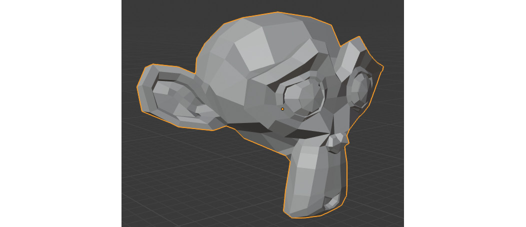 Figure 1.45: A 3D mesh of a monkey's head