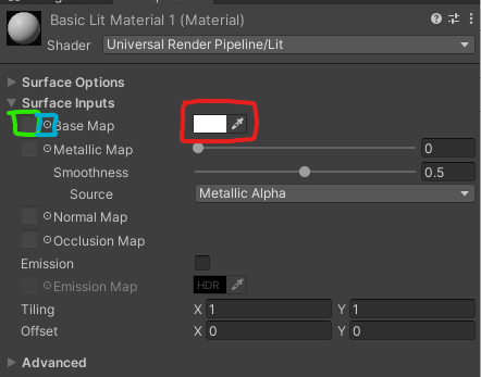 Figure 1.5 Base Material Attributes