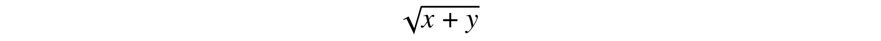 Typography of square root