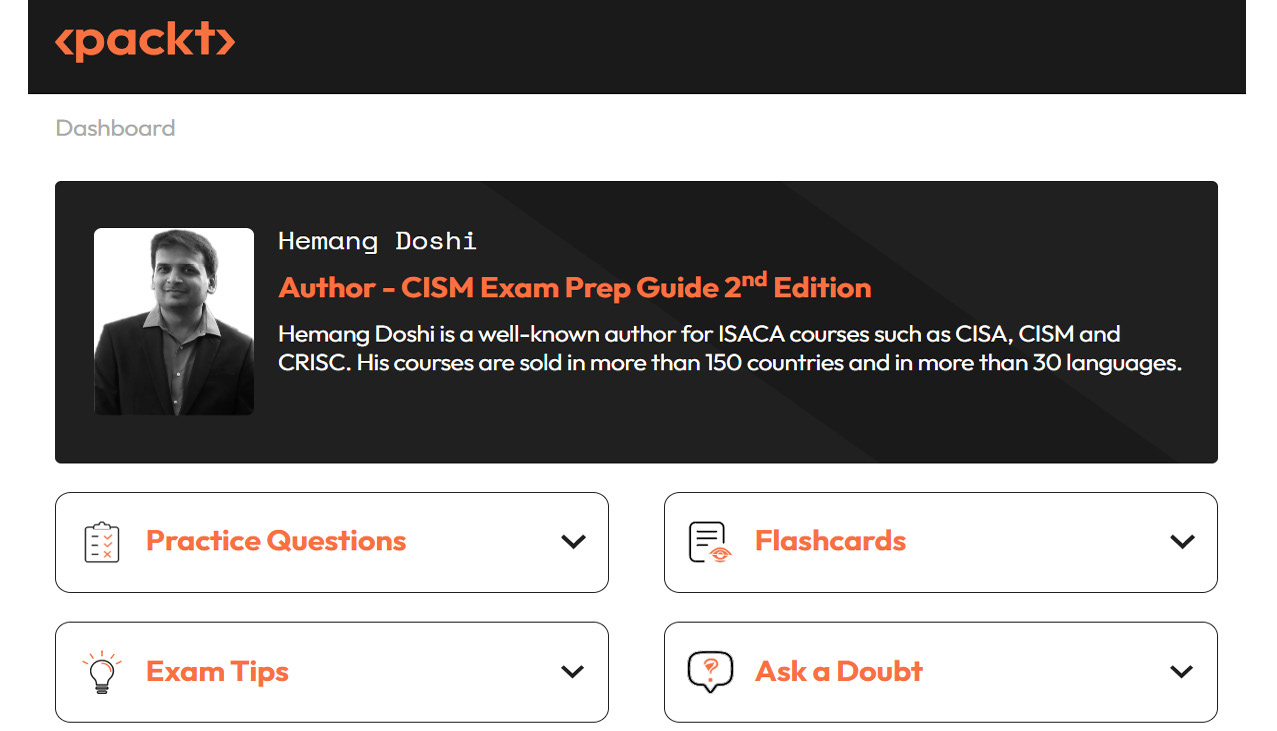 Figure 0.5: Online exam-prep platform dashboard
