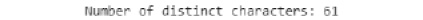Figure 6.31: Distinct character count