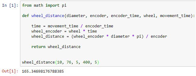 Figure 1.10: Final distance covered by the wheel