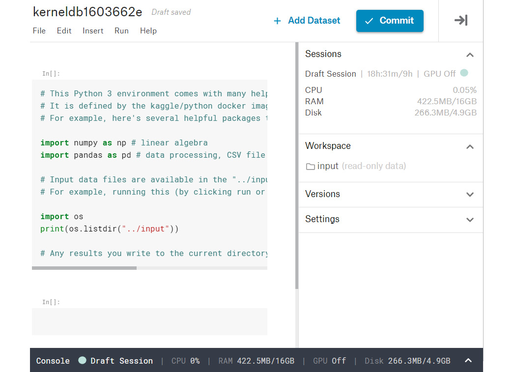 Figure 0.1: Notebook screen