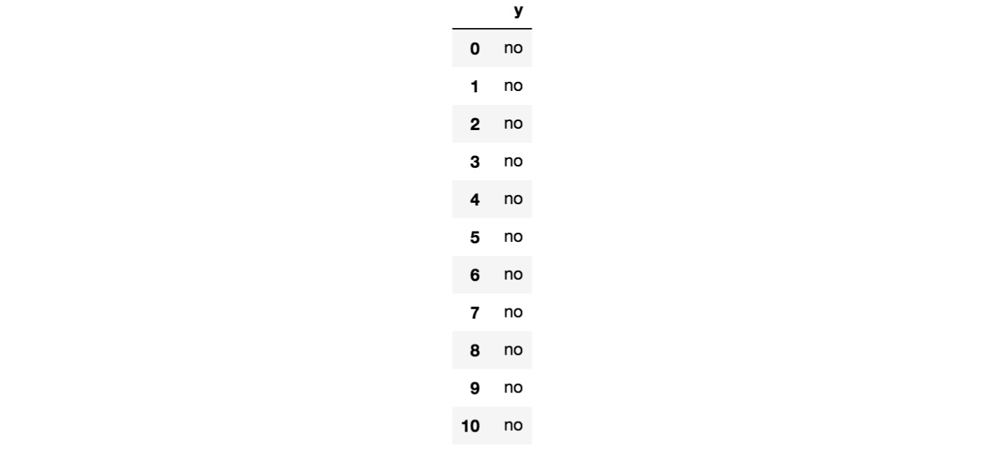 Figure 1.20: First 10 rows of the target dataset