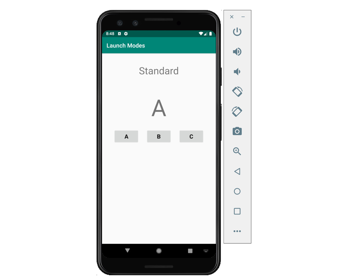 Figure 2.21: The app displaying standard activity
