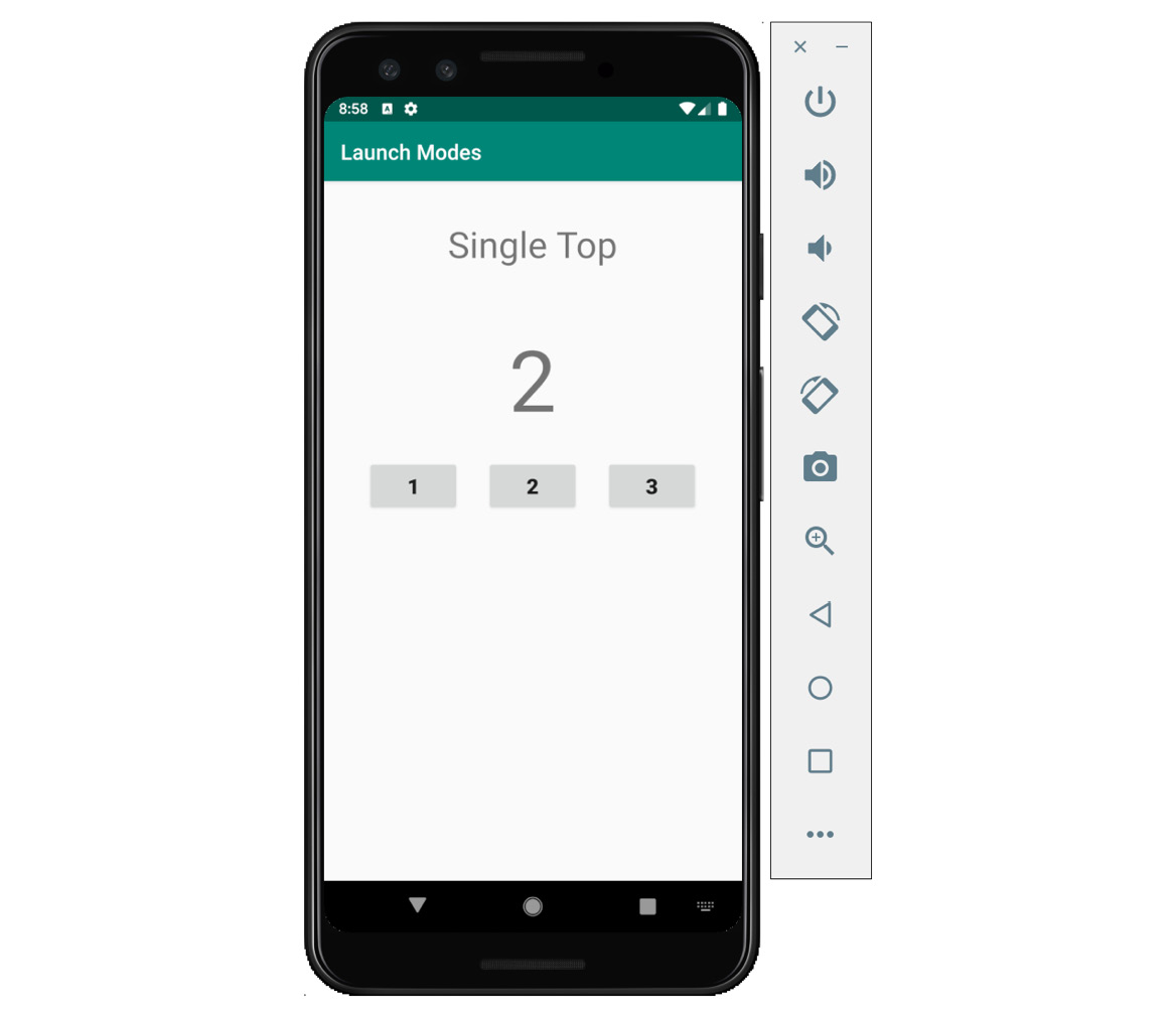 Figure 2.22: The app displaying the Single Top activity
