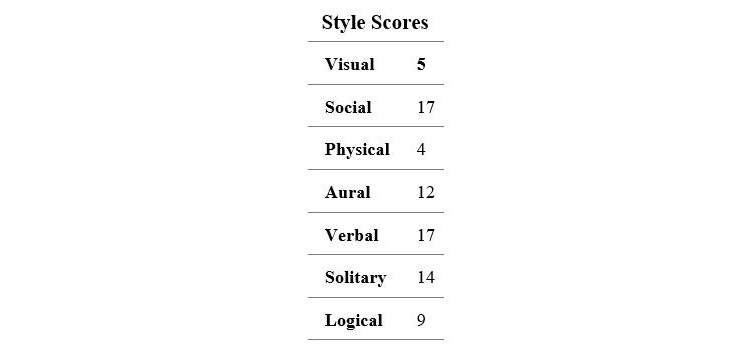 Figure 1.7 – Learning styles