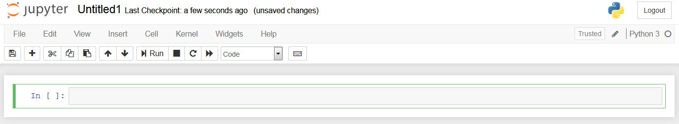 Figure 1.1: The Jupyter Notebook interface

